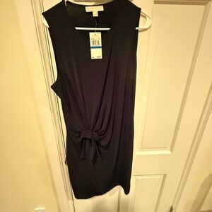 NWT Michael Kors Black Knot Sleeveless Dress XL